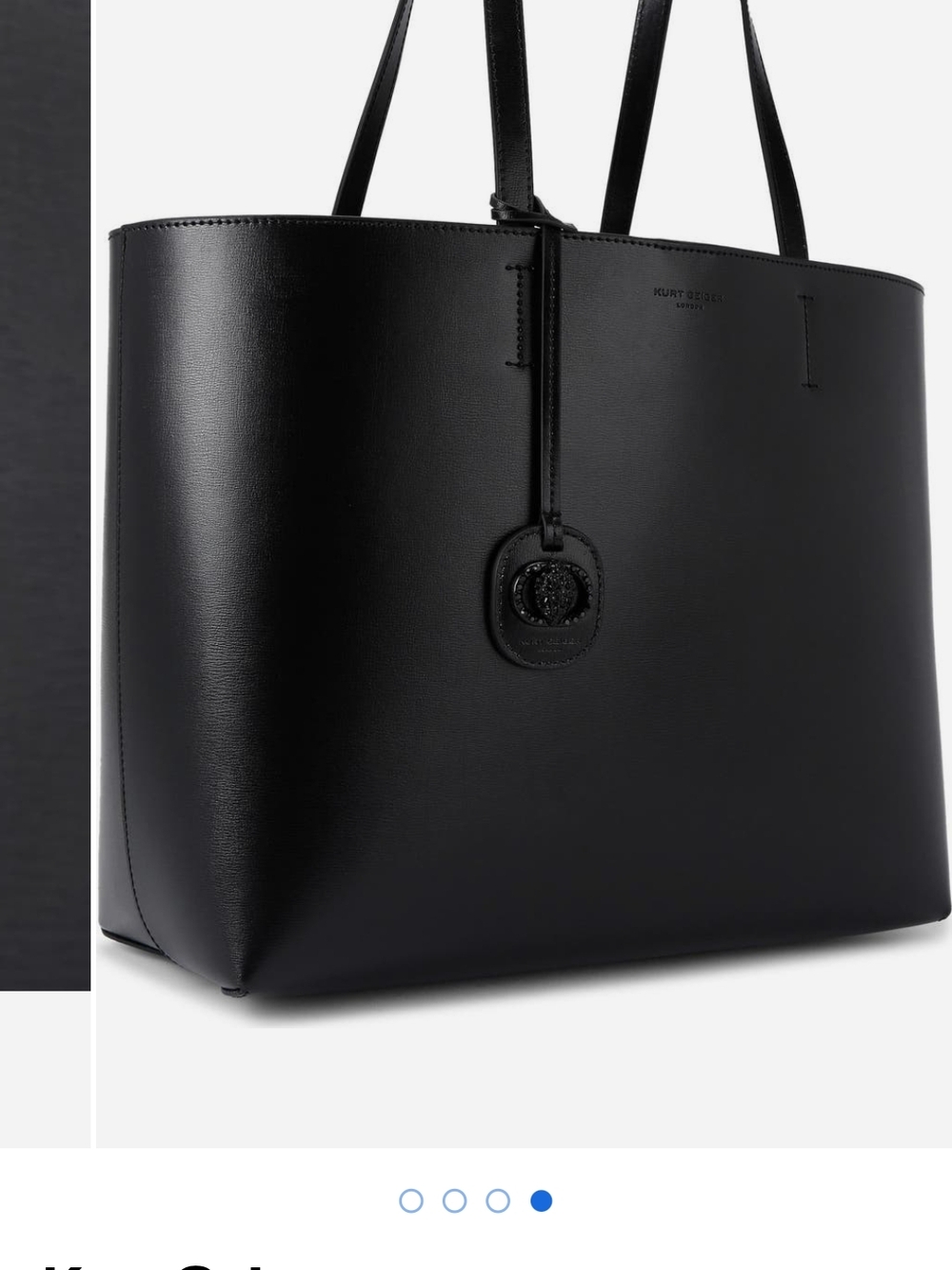 Kurt Geiger Black Leather Tote Bag for Men